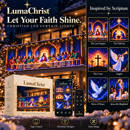 LumaChrist™ Christian LED Curtain Lights